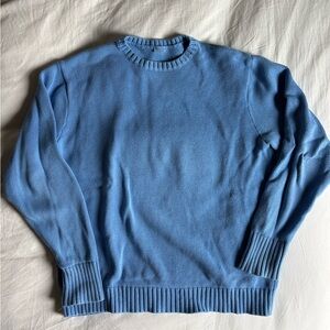 Brandy Melville John Galt One Size Blue Cotton Crewneck Sweater